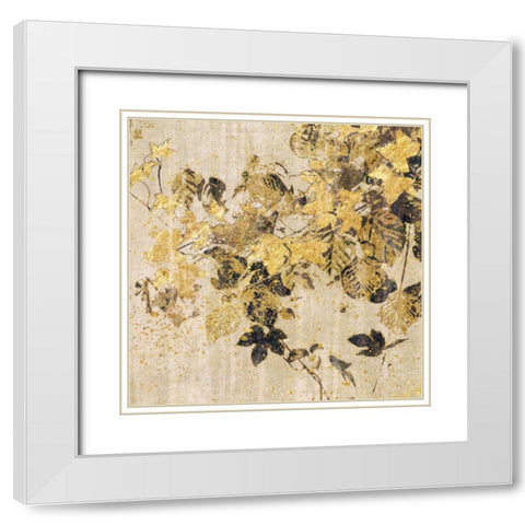 Bold Ivy White Modern Wood Framed Art Print with Double Matting by Nan