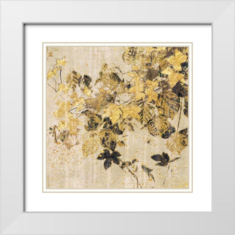 Bold Ivy White Modern Wood Framed Art Print with Double Matting by Nan