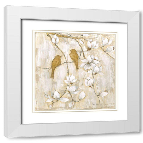 Song of Spring I White Modern Wood Framed Art Print with Double Matting by Tava Studios