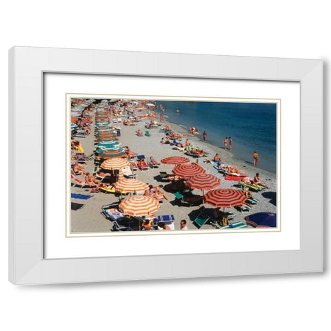 Beach Holiday White Modern Wood Framed Art Print with Double Matting by Delimont, Danita