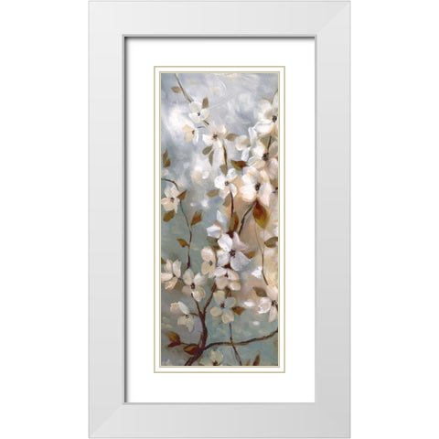 Blossoms of Spring I White Modern Wood Framed Art Print with Double Matting by Nan