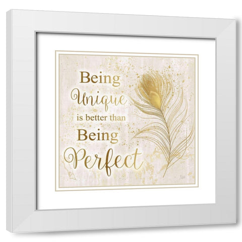 Feather Perfect White Modern Wood Framed Art Print with Double Matting by Nan