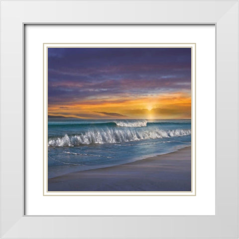 Endless Summer White Modern Wood Framed Art Print with Double Matting by Calascibetta, Mike