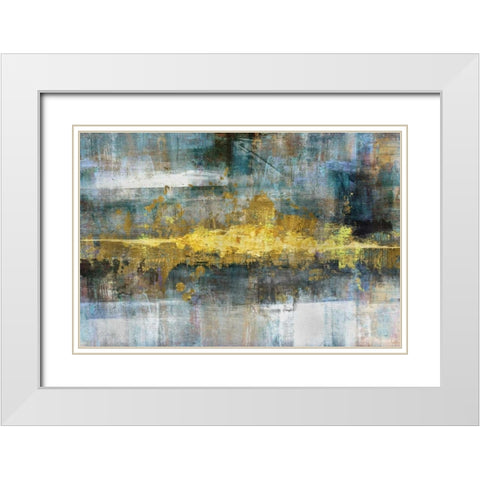 Frequency White Modern Wood Framed Art Print with Double Matting by Knutsen, Conrad
