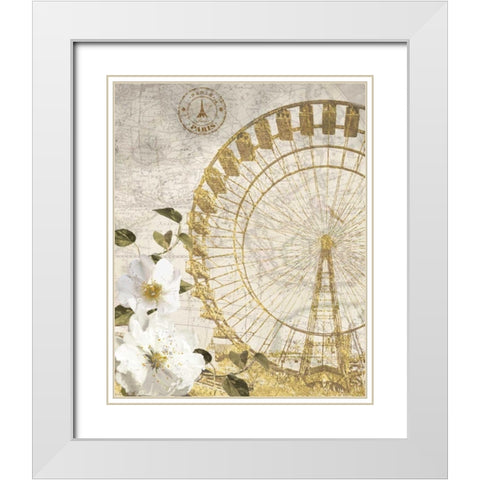 Cest La Vie White Modern Wood Framed Art Print with Double Matting by Nan