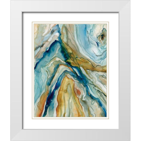 Geo Formation I White Modern Wood Framed Art Print with Double Matting by Robinson, Carol