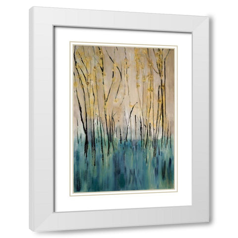 Mountain Air White Modern Wood Framed Art Print with Double Matting by Jill, Susan