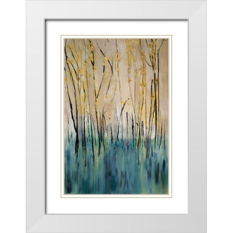 Mountain Air White Modern Wood Framed Art Print with Double Matting by Jill, Susan