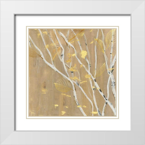 Birch Wood I White Modern Wood Framed Art Print with Double Matting by Jill, Susan
