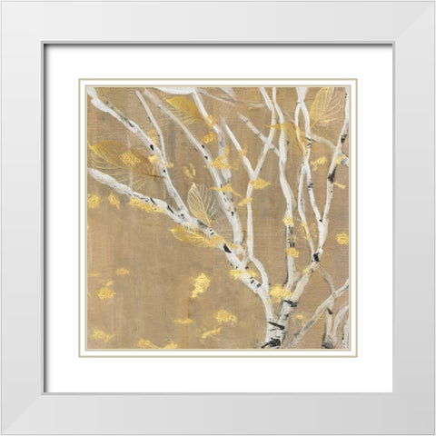Birch Wood III White Modern Wood Framed Art Print with Double Matting by Jill, Susan