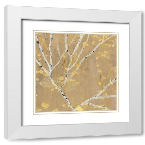 Birch Wood IV White Modern Wood Framed Art Print with Double Matting by Jill, Susan