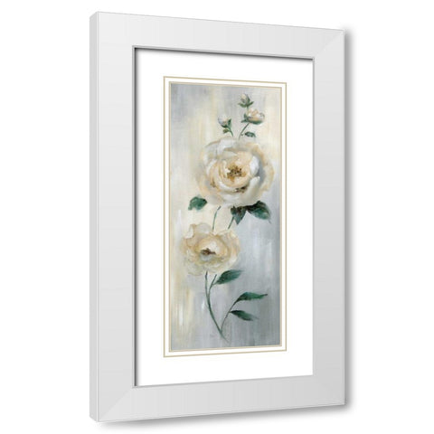 Carolina Springs Bloom I White Modern Wood Framed Art Print with Double Matting by Nan