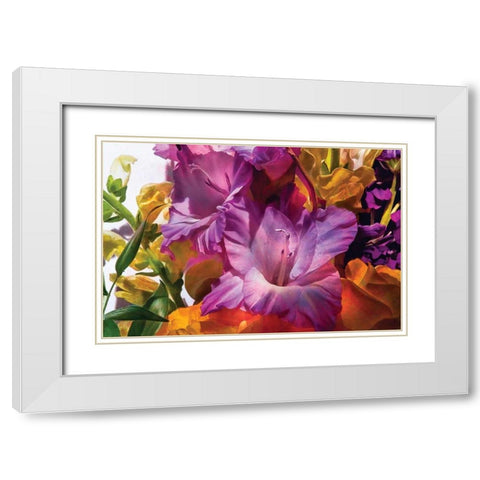 Anas Garden White Modern Wood Framed Art Print with Double Matting by Calascibetta, Mike