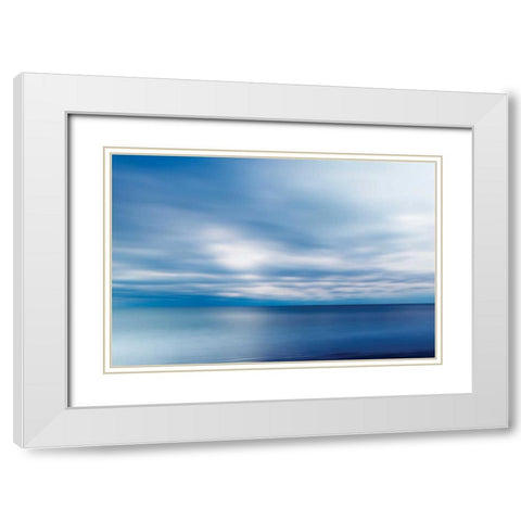 Forever Blue White Modern Wood Framed Art Print with Double Matting by Delimont, Danita