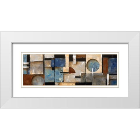 Midtown Movement White Modern Wood Framed Art Print with Double Matting by Berman, Ken