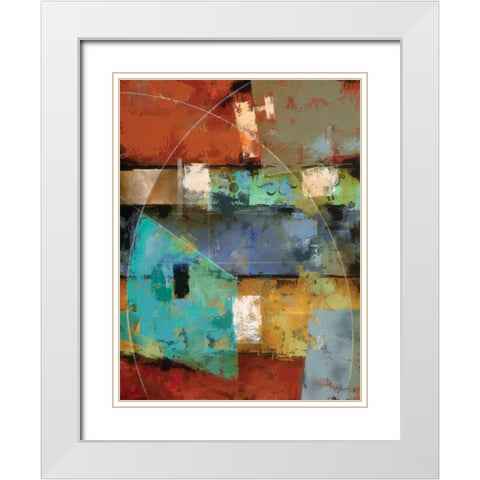 Uptown Split White Modern Wood Framed Art Print with Double Matting by Berman, Ken