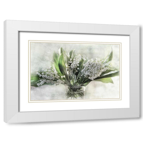 Spring Bells I White Modern Wood Framed Art Print with Double Matting by Weisz, Irene