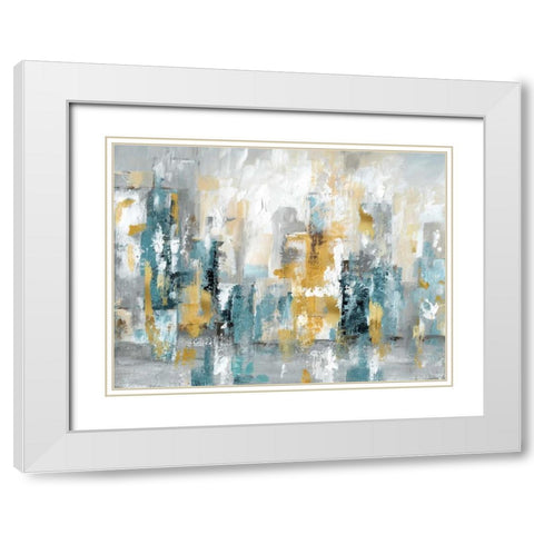 City Views II White Modern Wood Framed Art Print with Double Matting by Nan