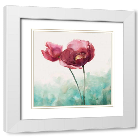 Along The Path II White Modern Wood Framed Art Print with Double Matting by Daniels, Rogier