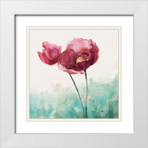 Along The Path II White Modern Wood Framed Art Print with Double Matting by Daniels, Rogier
