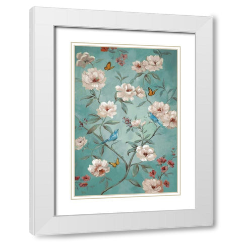 Qin Garden White Modern Wood Framed Art Print with Double Matting by Nan