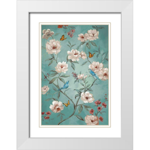 Qin Garden White Modern Wood Framed Art Print with Double Matting by Nan