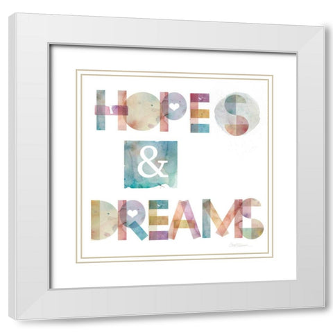 Hopes and Dreams White Modern Wood Framed Art Print with Double Matting by Robinson, Carol