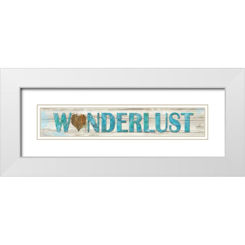 Wanderlust White Modern Wood Framed Art Print with Double Matting by Robinson, Carol