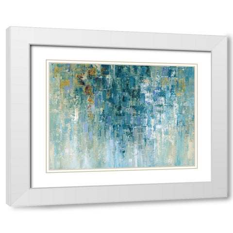 I Love the Rain White Modern Wood Framed Art Print with Double Matting by Nan