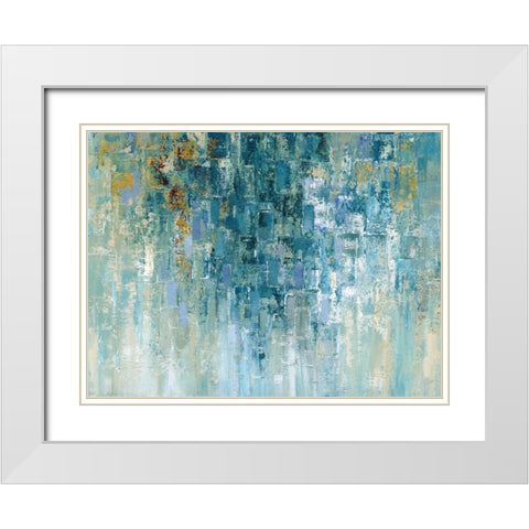 I Love the Rain White Modern Wood Framed Art Print with Double Matting by Nan