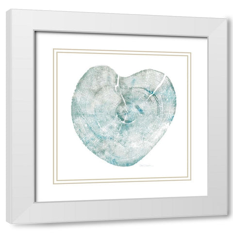 Heart Tree II White Modern Wood Framed Art Print with Double Matting by Robinson, Carol