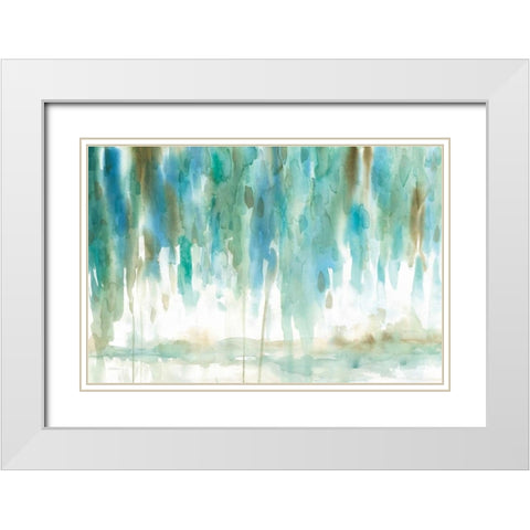 Rainwashed White Modern Wood Framed Art Print with Double Matting by Robinson, Carol