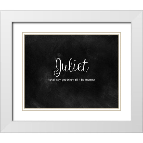 Romeo and Juliet II White Modern Wood Framed Art Print with Double Matting by CAD Designs