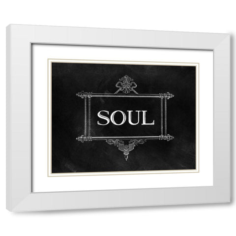 Soul Mates I White Modern Wood Framed Art Print with Double Matting by CAD Designs