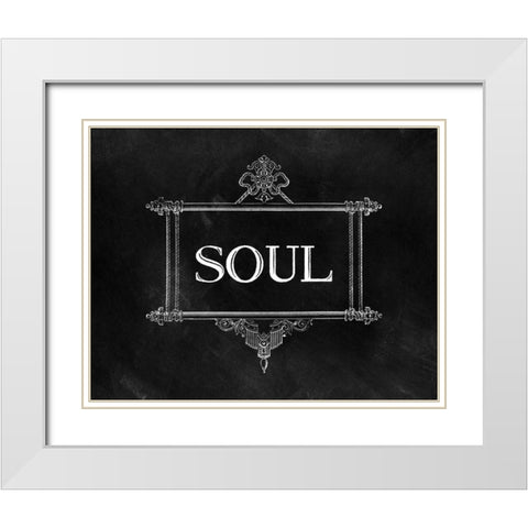 Soul Mates I White Modern Wood Framed Art Print with Double Matting by CAD Designs
