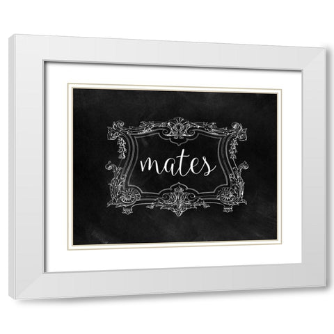 Soul Mates II White Modern Wood Framed Art Print with Double Matting by CAD Designs
