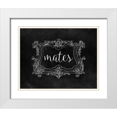 Soul Mates II White Modern Wood Framed Art Print with Double Matting by CAD Designs