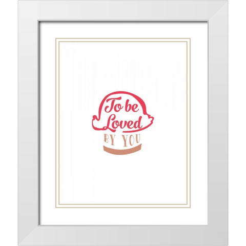 How Sweet It Is White Modern Wood Framed Art Print with Double Matting by CAD Designs