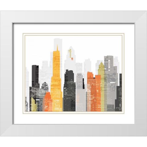Element City White Modern Wood Framed Art Print with Double Matting by Craven, Katrina