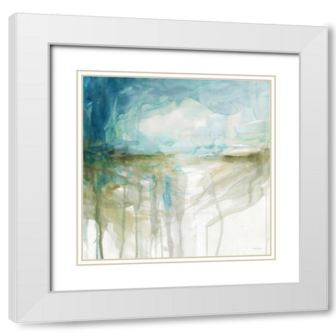 Spring Glacier White Modern Wood Framed Art Print with Double Matting by Robinson, Carol