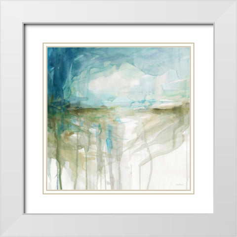 Spring Glacier White Modern Wood Framed Art Print with Double Matting by Robinson, Carol