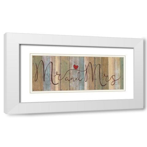 Mr. and Mrs. White Modern Wood Framed Art Print with Double Matting by Tava Studios