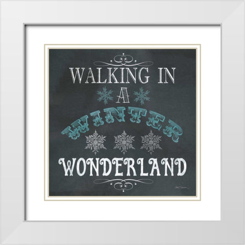 Wonderland Type White Modern Wood Framed Art Print with Double Matting by Robinson, Carol