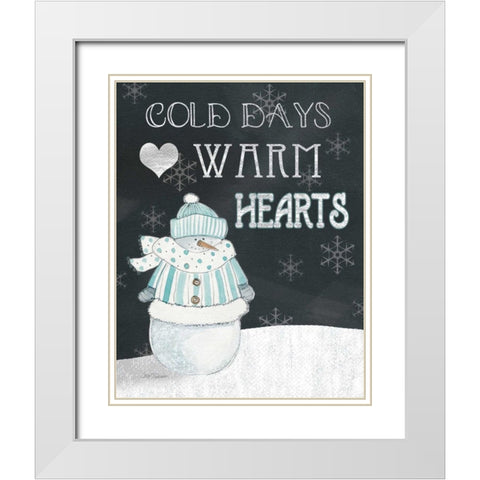 Cold Days Warm White Modern Wood Framed Art Print with Double Matting by Robinson, Carol