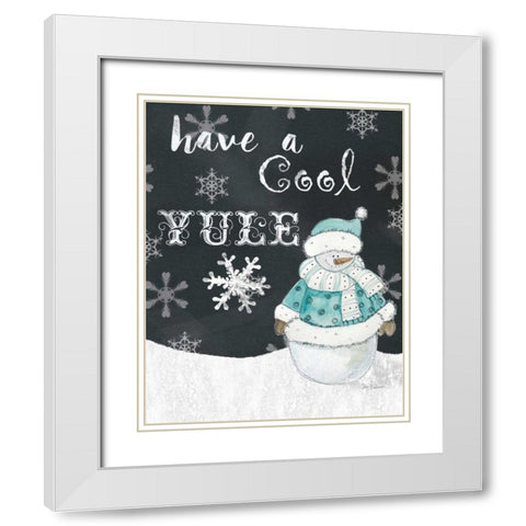 Have a Cool Yule White Modern Wood Framed Art Print with Double Matting by Robinson, Carol