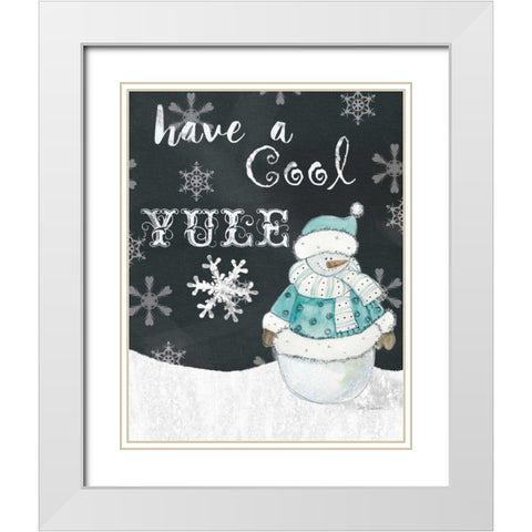 Have a Cool Yule White Modern Wood Framed Art Print with Double Matting by Robinson, Carol