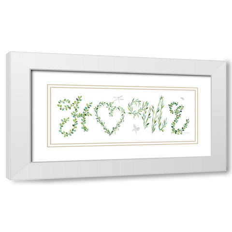Home Vines White Modern Wood Framed Art Print with Double Matting by Robinson, Carol