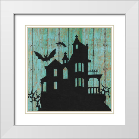 Haunted House White Modern Wood Framed Art Print with Double Matting by Tava, Janet