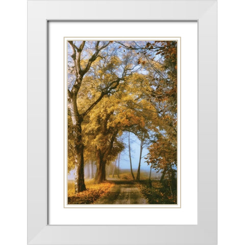 The Road to You White Modern Wood Framed Art Print with Double Matting by Van de Goor, Lars