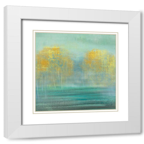 Glimmer of Sun White Modern Wood Framed Art Print with Double Matting by Jill, Susan